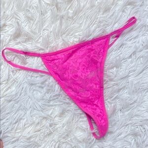 Victoria's Secret Bright Pink Lace Lingerie
